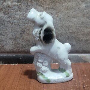 Vintage Porcelain Staffordshire Spaniel Dog Figurine Japan